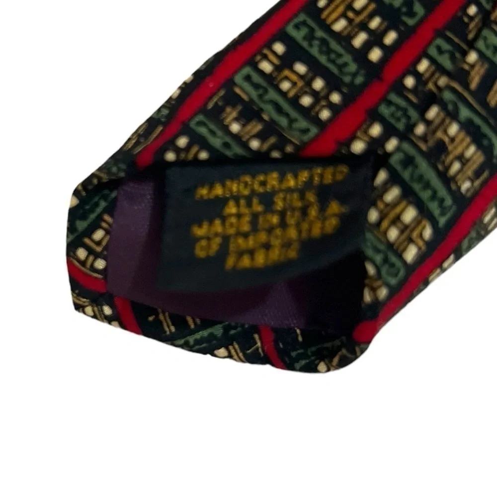 Vintage Archifetti 100%  Silk Chicago Tie 1995 Riptied Original